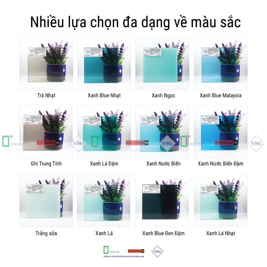đa Dạng Phân Loại Màu Sắc Kính